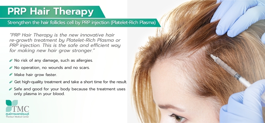 Hair treatment by PRP program (Platelet-Rich Plasma)