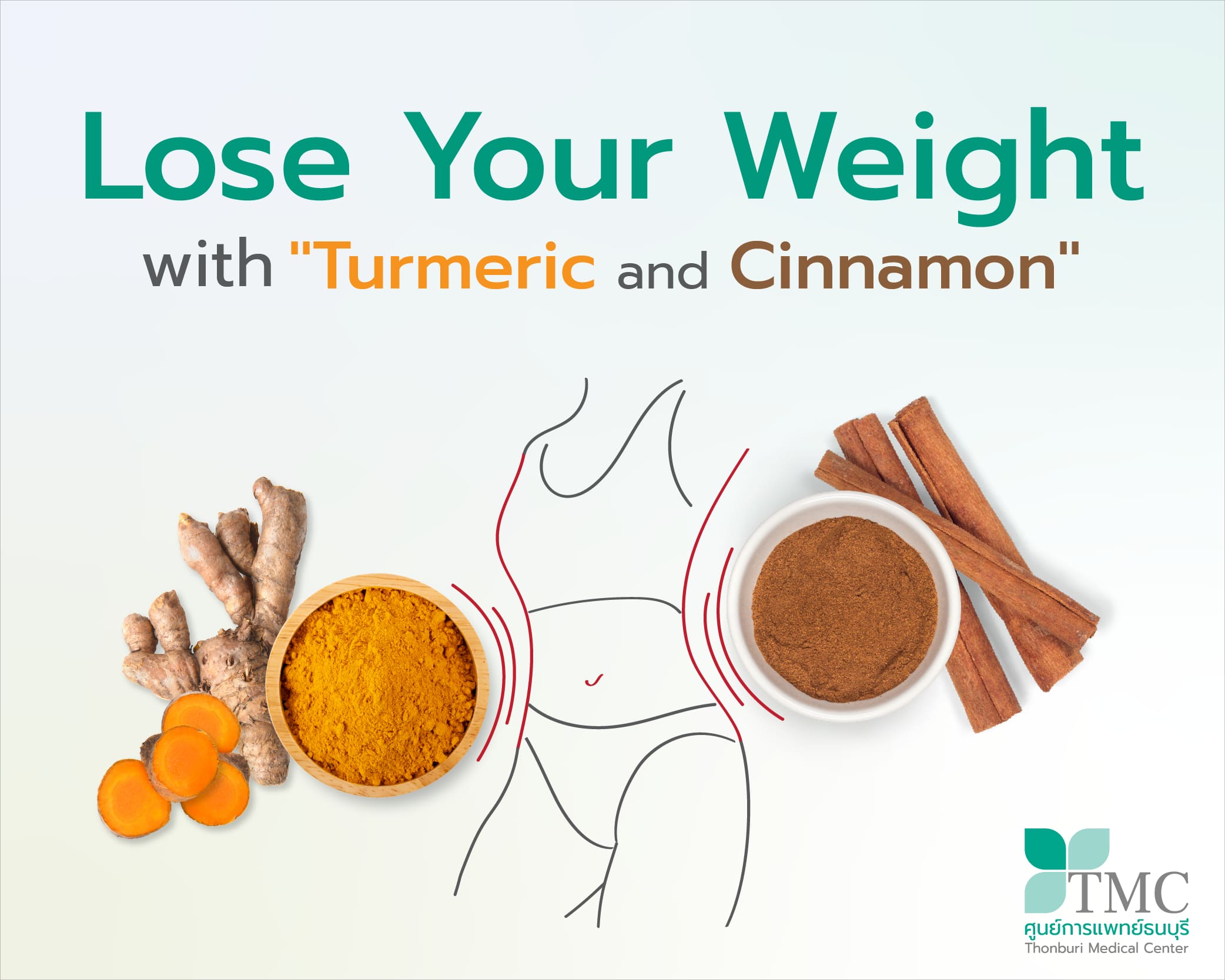 Lose Your Weight with Turmeric and Cinnamon